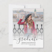 2 Photos Graduation Script 2025 Faire-part (Devant)