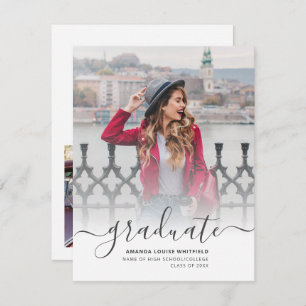 2 Photos Graduation Script 2025 Faire-part