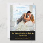 2 photos - les deux côtés Mariage Carte de remerci (Devant)