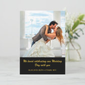 2 photos - les deux côtés Mariage Carte de remerci (Debout devant)