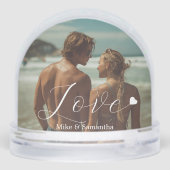 2 Photos Love Heart Name Simple Modern Script (Arrière)