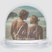 2 Photos Love Name Simple Modern Script Couple (Arrière)