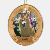 2 photos, ornement de mémorial de chien de 3 zones (Gauche)