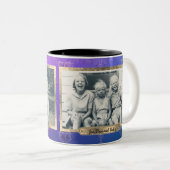 2 Photos Roses et papillons Mug (Devant droit)