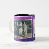 2 Photos Roses et papillons Mug (Devant gauche)