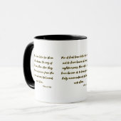 2 Pierre 2:21 KJV Bible Écriture Mug à deux tons (Devant gauche)