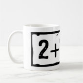 2 plus 2 is 5 koffiemok (Links)