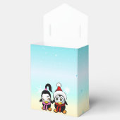 2 Polar Tortelduifjes vieren kerst Bedankdoosjes (Geopend)