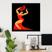 #2 Poster de la danseuse de flamenco Lg. (Bureau à domicile)