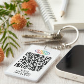 2 QR-codes Generator & Business Logo Promotional Sleutelhanger (Voorkant Rechts)