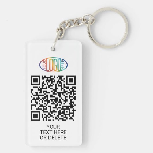2 QR-codes Generator & Business Logo Promotional Sleutelhanger (achterkant)