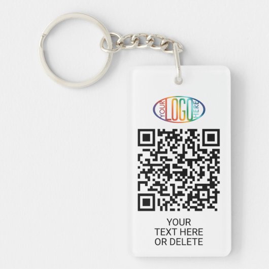 2 QR-codes Generator & Business Logo Promotional Sleutelhanger (Voorkant)