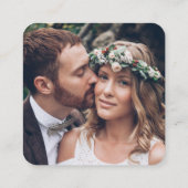 2 QR-codes Weddenschap Website en RSVP Square foto Informatiekaartje (Achterkant)