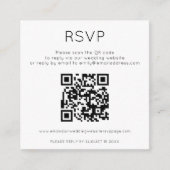 2 QR Codes Zwart Wit Bruiloft Details RSVP Informatiekaartje (Voorkant)