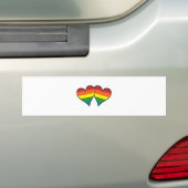 2 Rainboogharten Bumpersticker (Op auto)