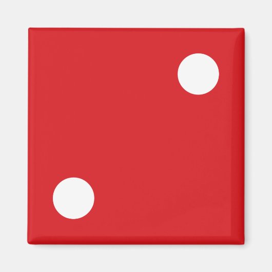 2 Red Dice Magnet Magneet (Voorkant)