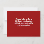 2 Red Gerbera Daisies Anniversaire Invitations (Dos)