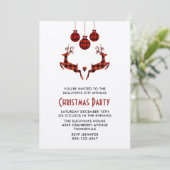 2 Renne de Noël sautant Invitation de fête rustiqu (Debout devant)