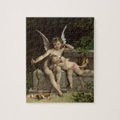 2 retro cupids zittende legpuzzel (Verticaal)