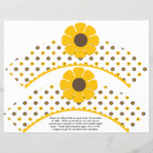 2 Retro Flower Birthday Custom Cupcake Wrappers Flyer (Voorkant)