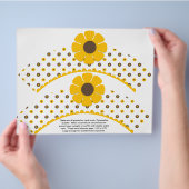 2 Retro Flower Birthday Custom Cupcake Wrappers Flyer (Hand)