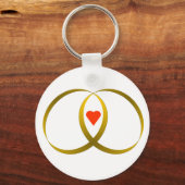 2 ringen & hart sleutelhanger (Voorkant)