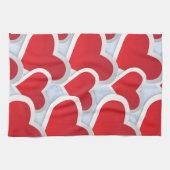 2 Rode harten Herhalend patroongeluid Theedoek (Horizontaal)