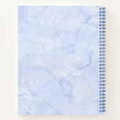 2 Rode harten op Icy Blue Marble Wedding Plans Notitieboek (Achterkant)