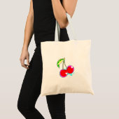 2 rode kersen tote bag (Voorkant (product))