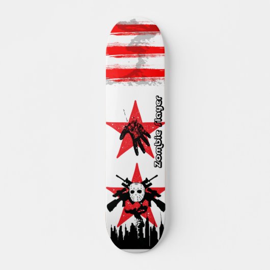 2 Rood Star Zombie Ski Mask Slayer Skateboard Deck (Voorkant)