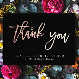 2 Rose photo Parties scintillant or Carte de remer