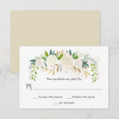 #2 Roses Glitter Greenery RSVP | Kaartje (Voorkant / Achterkant)