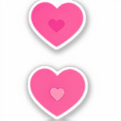 2 Roze Hart Sticker (Voorkant)