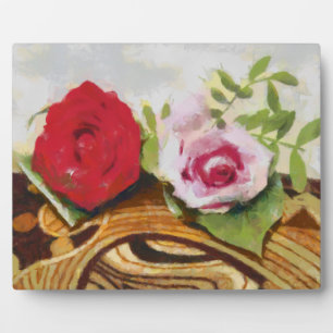 2 rozen schilderij fotoplaat