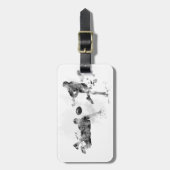 2 RUGBY-SPELERS - BAGAGELABEL (Voorkant verticaal)