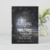 2 Rustige bomen Evening Lights Dusk Sunset Wedding Kaart (Staand voorkant)