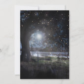 2 Rustige bomen Evening Lights Dusk Sunset Wedding Kaart (Achterkant)