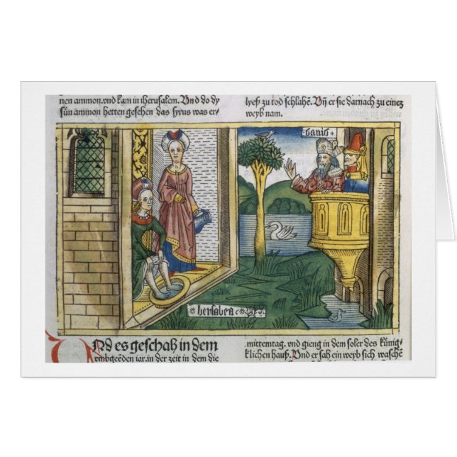 2 Samuel 11 1-5 David voit Bathsheba se baigner, (Devant horizontal)