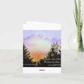 2 Samuel 23:4, Coucher de soleil d'automne, Carte  (Dos)