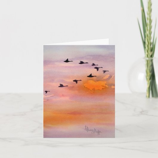 2 Samuel 23:4, Coucher de soleil d'automne, Carte  (Devant)