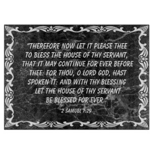 2 Samuel 7:29 Snijplank