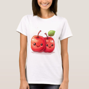 2 schattige kawaii appels t-shirt