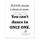 2 schoenen of één 	rubberstempel (Afrduk)