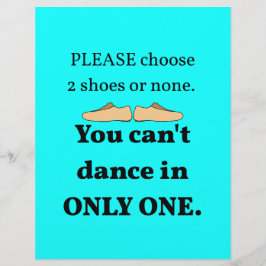 2 schoenen of geen cyaan flyer