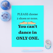 2 schoenen of geen cyaan flyer (Enkel)