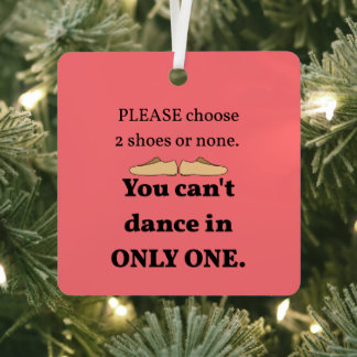 2 schoenen of geen Pacifische zalm Metalen Ornament