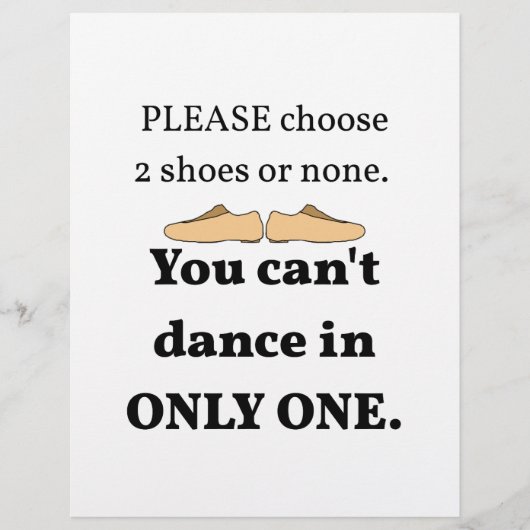 2 schoenen of geen wit flyer (Voorkant)