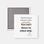 2 schoenen of geen wit magneet (Voorkant / Achterkant)