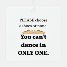 2 schoenen of geen wit metalen ornament