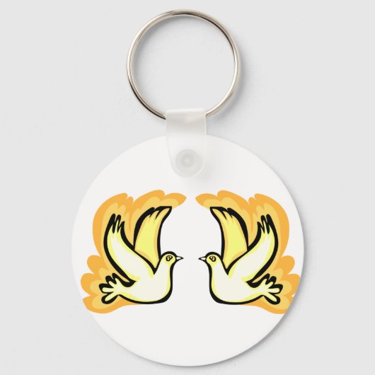 2 Schroefdoven Sleutelhanger (Voorkant)